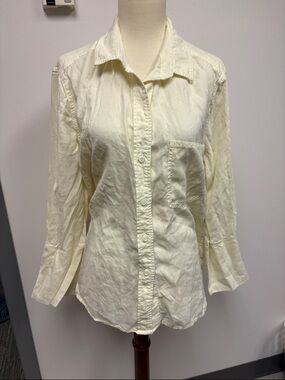 Bella Dahl Soft Pale Yellow Button-Up Top